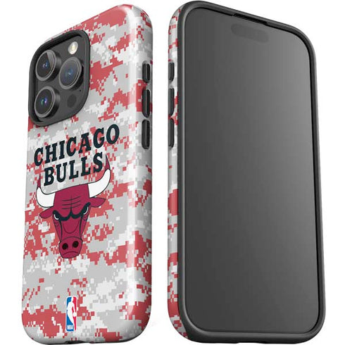 NBA Chicago Bulls Digi Camo iPhone 16 Pro Impact Case